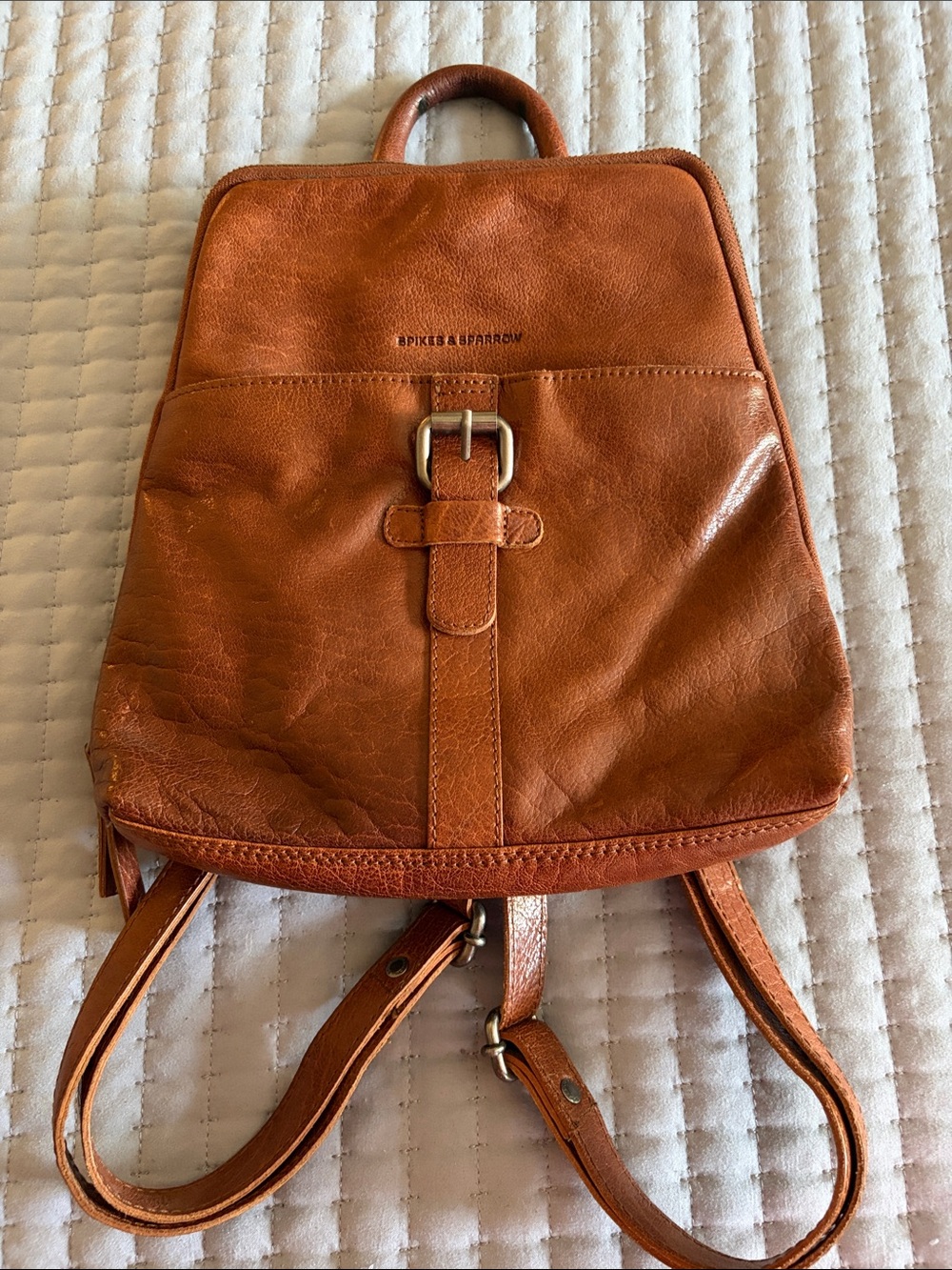 Spikes & Sparrow Tan Leather Backpack - Classic Everyday Carry